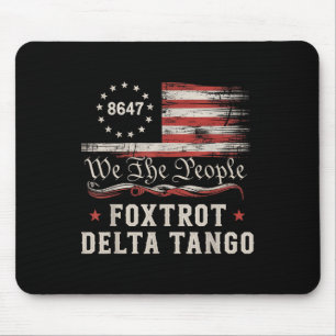8647 Foxtrots Deltas Tangos Amerikaanse Vlag Muismat