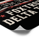8647 Foxtrots Deltas Tangos Amerikaanse Vlag  Poster (Hoek)