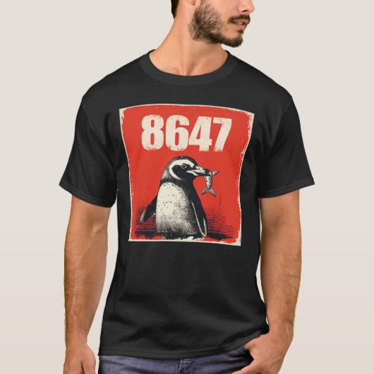 8647. Pinguïn. T-shirt (Voorkant)