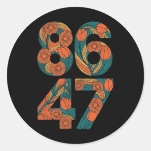 8647 President Liberaal-Democraten tegen Trump Ronde Sticker