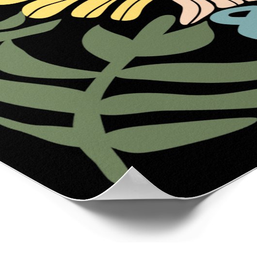 8647 Resist Subtiele Bloemen Foxtrot Delta Tango P Poster (Hoek)