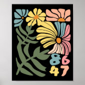 8647 Resist Subtiele Bloemen Foxtrot Delta Tango P Poster (Voorkant)