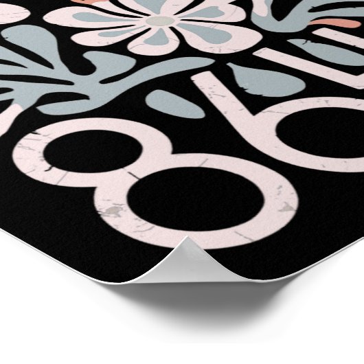 8647 Resist Subtiele Bloemen Foxtrot Delta Tango P Poster (Hoek)