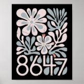 8647 Resist Subtiele Bloemen Foxtrot Delta Tango P Poster (Voorkant)