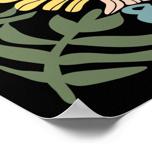 8647 Resist Subtiele Bloemen Foxtrot Delta Tango P Poster (Hoek)