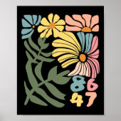 8647 Resist Subtiele Bloemen Foxtrot Delta Tango P Poster (Voorkant)