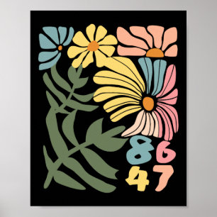 8647 Resist Subtiele Bloemen Foxtrot Delta Tango P Poster