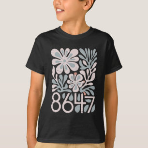 8647 Resist Subtiele Bloemen Foxtrot Delta Tango P T-shirt