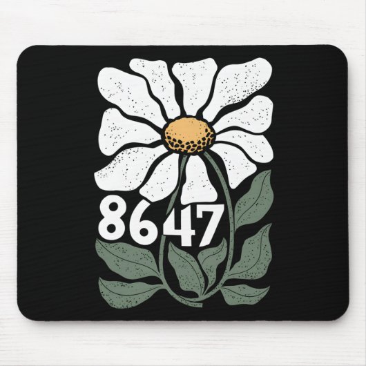 8647 Resist Subtle Daisy Floral Foxtrot Delta Tang Muismat (Voorkant)
