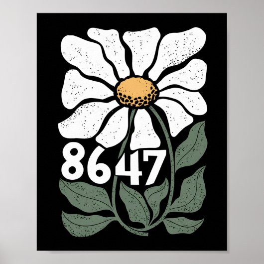 8647 Resist Subtle Daisy Floral Foxtrot Delta Tang Poster (Voorkant)