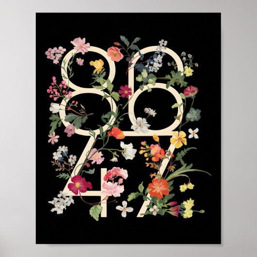 8647 Resist Subtle Floral Foxtrot Delta Tango Prot Poster (Voorkant)