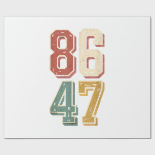8647 retro 86 47 cadeaupapier