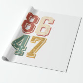 8647 retro 86 47 cadeaupapier (Uitgerold)
