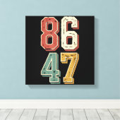 8647 retro 86 47 canvas afdruk (Insitu (Houten vloer))