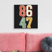 8647 retro 86 47 canvas afdruk (Insitu (Woonkamer))