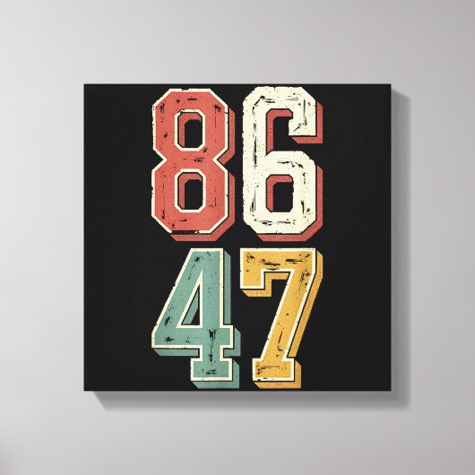 8647 retro 86 47 canvas afdruk (Voorkant)