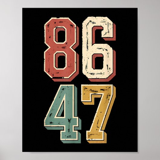 8647 retro 86 47 poster (Voorkant)