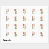 8647 retro 86 47 ronde sticker (Vel)