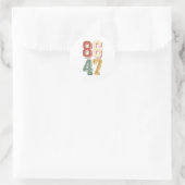 8647 retro 86 47 ronde sticker (Tas)