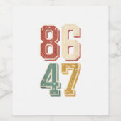 8647 retro 86 47 wijn etiket (Enkel label)