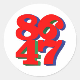 8647 RONDE STICKER