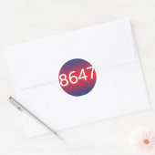 8647 RONDE STICKER (Envelop)