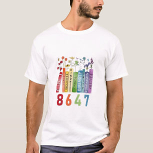 8647 Subtiel Anti Trump Anti MAGA 86 47 Bloem LGBT T-shirt