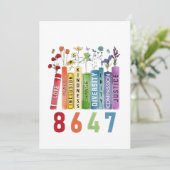 8647 Subtiel anti-Trump anti-MAGA 86 47 bloemrijk  Feestdagenkaart (Staand voorkant)