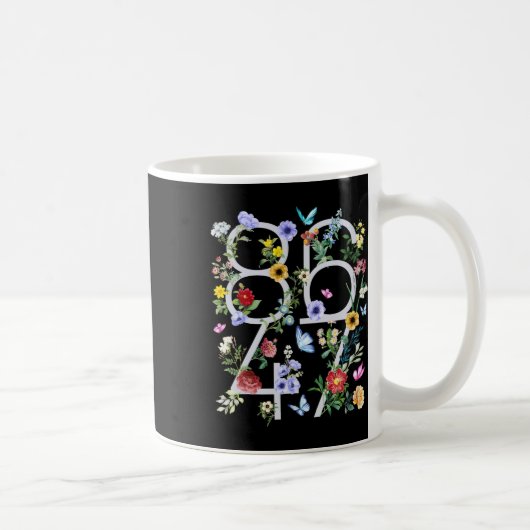 8647 Subtiele Anti Trump 86 47 Bloemen Boho Stijl  Koffiemok (Rechts)