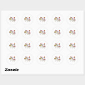 8647 Subtiele Anti Trump 86 47 Bloemen Boho Stijl Ronde Sticker (Vel)