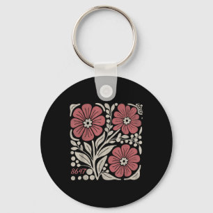 8647 Subtiele Anti Trump 86 47 Bloemen Boho Stijl Sleutelhanger