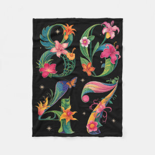 8647 Subtiele Anti Trump 86 47 Bloemen Boho Style Fleece Deken