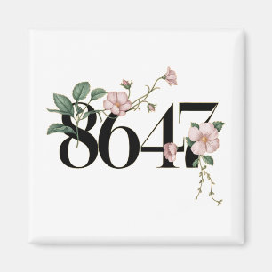 8647 Subtiele Anti Trump 86 47 Bloemige Boho Stijl Magneet