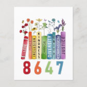 8647 Subtiele Anti Trump Anti MAGA 86 47 Bloemen L Flyer (Voorkant)