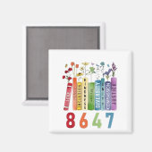 8647 Subtiele Anti Trump Anti MAGA 86 47 Bloemen L Magneet (Voorkant / Achterkant)