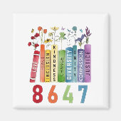 8647 Subtiele Anti Trump Anti MAGA 86 47 Bloemen L Magneet (Voorkant)
