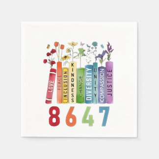 8647 Subtiele Anti Trump Anti MAGA 86 47 Bloemen L Servet
