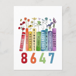 8647 Subtiele Anti Trump Anti MAGA 86 47 Bloemrijk Uitnodiging Briefkaart