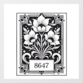 8647 Subtiele Anti Trump Anti MAGA 86 47 Floral Bo Raamsticker (Vel)