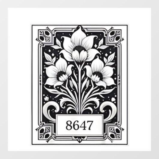 8647 Subtiele Anti Trump Anti MAGA 86 47 Floral Bo Raamsticker (Vel)