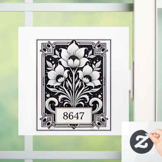 8647 Subtiele Anti Trump Anti MAGA 86 47 Floral Bo Raamsticker (Huis)