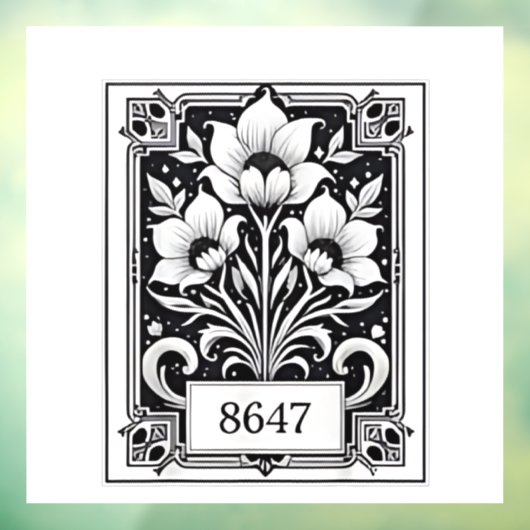 8647 Subtiele Anti Trump Anti MAGA 86 47 Floral Bo Raamsticker (Vel 3)