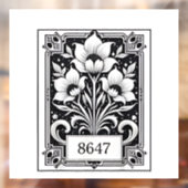 8647 Subtiele Anti Trump Anti MAGA 86 47 Floral Bo Raamsticker (Vel 2)