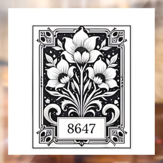 8647 Subtiele Anti Trump Anti MAGA 86 47 Floral Bo Raamsticker (Vel 2)