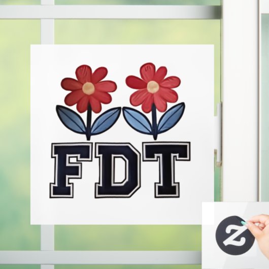 8647 Subtiele Anti Trump Anti MAGA 86 47 Floral Bo Raamsticker (Huis)