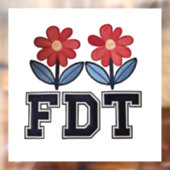 8647 Subtiele Anti Trump Anti MAGA 86 47 Floral Bo Raamsticker (Vel 2)