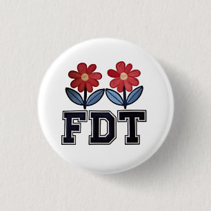 8647 Subtiele Anti Trump Anti MAGA 86 47 Floral Bo Ronde Button 3,2 Cm