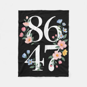 8647 Subtiele Anti Trump Bloem Bloemen Boho Vintag Fleece Deken