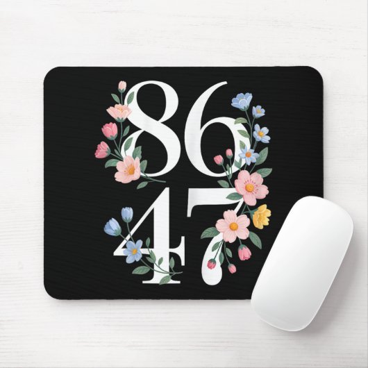8647 Subtiele Anti Trump Bloem Bloemen Boho Vintag Muismat (Met muis)