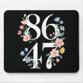 8647 Subtiele Anti Trump Bloem Bloemen Boho Vintag Muismat (Voorkant)